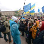 Students are standing up to a feature in Europe. Photo: Ivan Bandura
