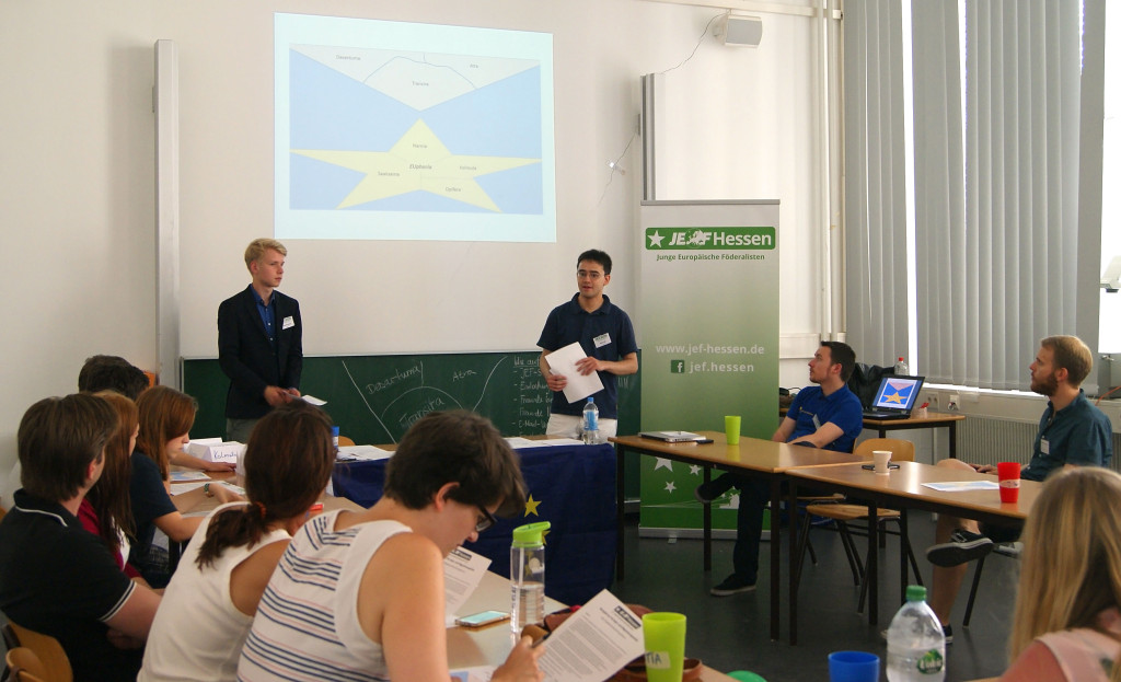 Planspiel zur EU-Asyl- und Migrationspolitik am 19. Juli 2015 in Darmstadt