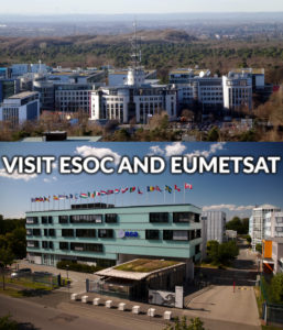 Visit ESOC and EUMETSAT (Images CC-BY-SA LSDSL via Wikipedia and CC-BY-SA C. Weickhmann)