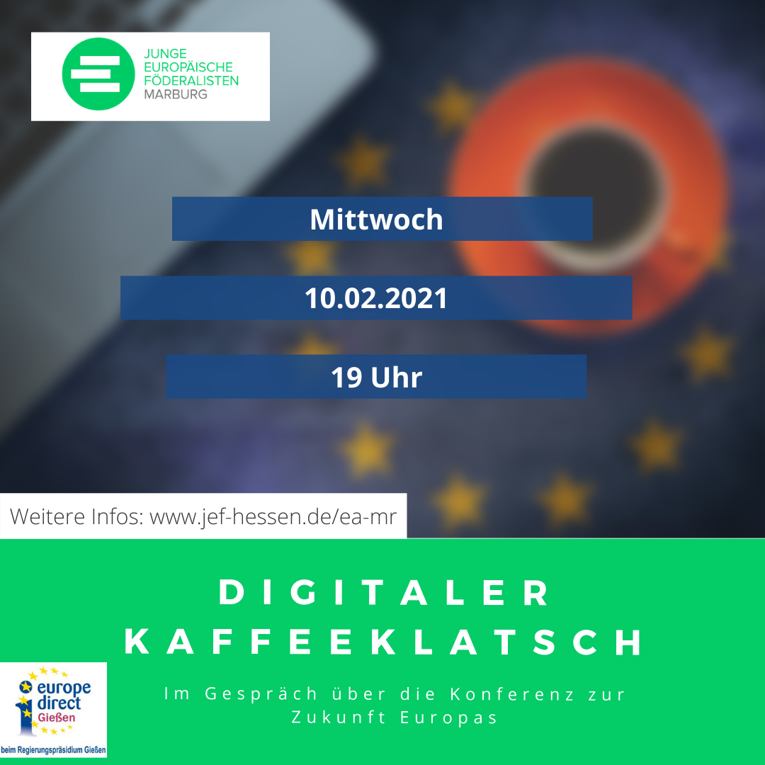 Europa-Abend Marburg online: Digitaler Kaffeeklatsch