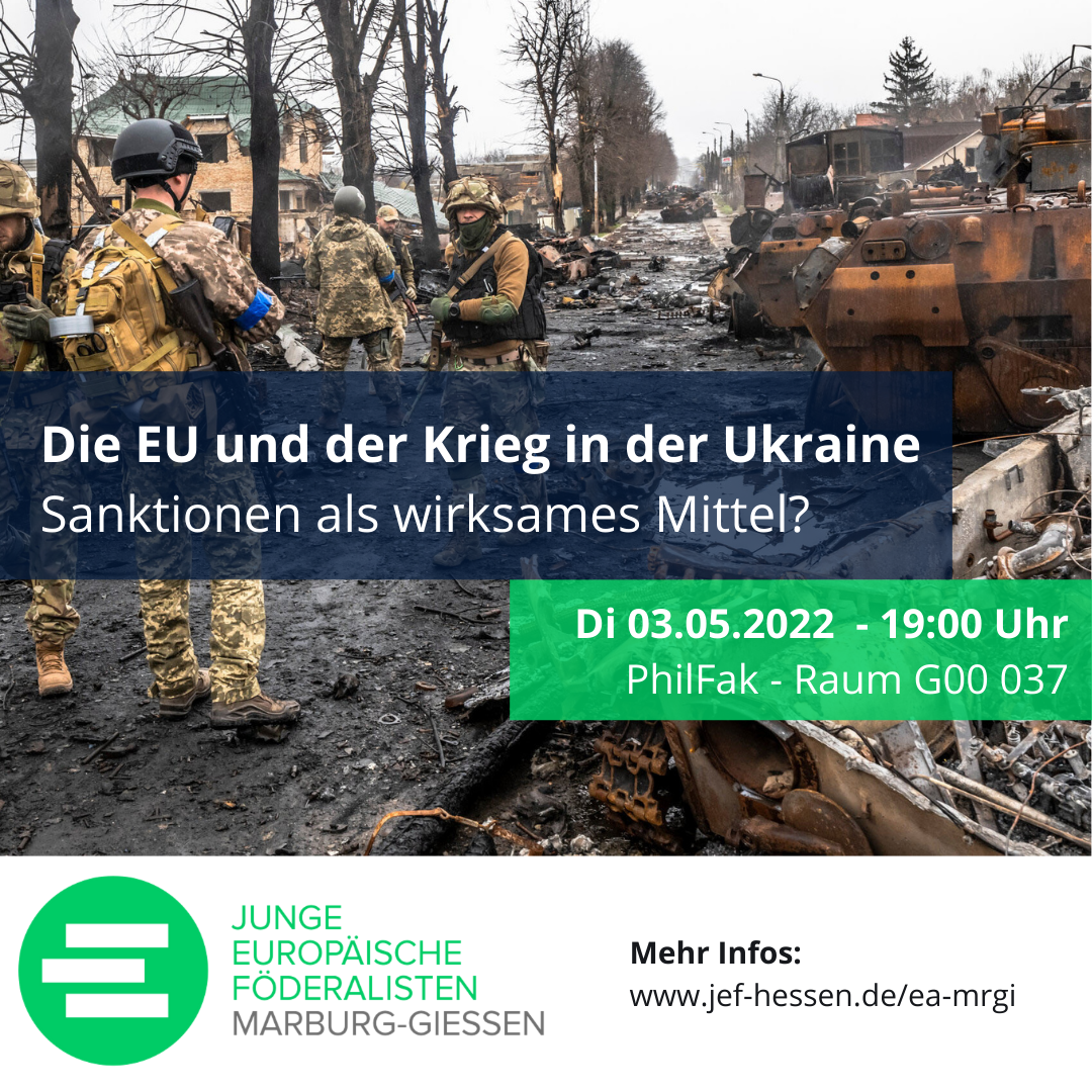Die EU und der Krieg in der Ukraine; Europa-Abend am Di, 03.05.2022, 19 Uhr